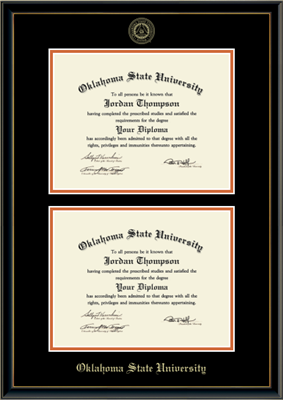 OSU Double Diploma Frame in Onexa Gold