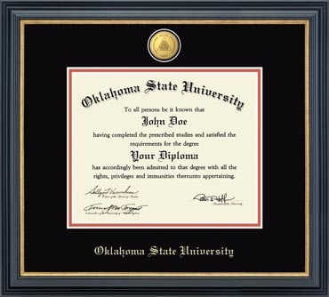 OSU 23K  Onyx Gold Diploma Frame