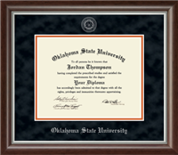 OSU Silver Embossed  Devonshire Diploma Frame