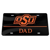 Black OSU Brand/DAD License Plate