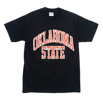 Oklahoma State Black Full Arch T-Shirt