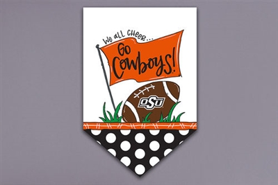 OSU OK State We All Cheer Garden Flag