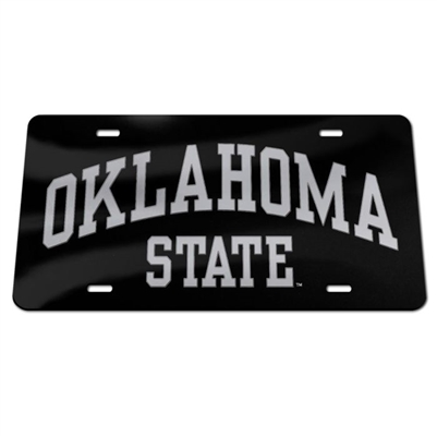 Oklahoma State Black License Plate