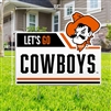 OSU LET'S GO COWBOYS YARD SIGN