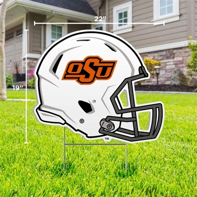 OSU WHITE FOOTBALL HELMET YARD SIGN