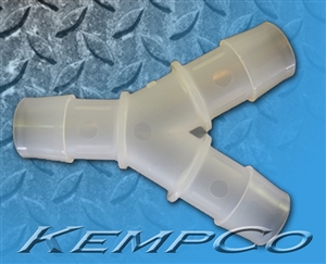 3/4" Y (WYE) Connector - Natural Polypropylene