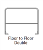 21638700 - 36"H x 42"L - Floor to Floor Double - Aluminum Guide Rails - (CLEAR) - (LARCO)