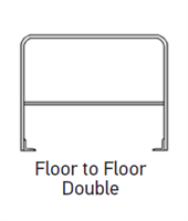 21638700 - 36"H x 42"L - Floor to Floor Double - Aluminum Guide Rails - (CLEAR) - (LARCO)