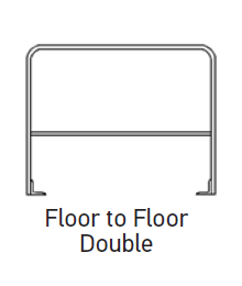 21638713 - 36"H x 42"L - Floor to Floor Double - Aluminum Guide Rails - (BRONZE) - (LARCO)