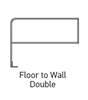 23070700- 36"H x 24"L - Floor To Wall Double Aluminum Guide Rails - (CLEAR) - (LARCO)