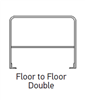 23200700 - 36"H x 24"L - Floor to Floor Double - Aluminum Guide Rails - (CLEAR) - (LARCO)
