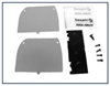 1009132BK - SW200 - End Plate Kit - "OLD STYLE - Rounded Cover" - (BLACK) - (Besam SW200)