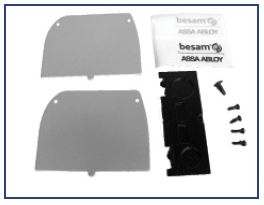 1009132BK - SW200 - End Plate Kit - "OLD STYLE - Rounded Cover" - (BLACK) - (Besam SW200)
