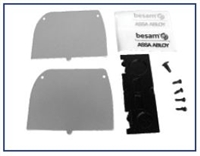 1009132SI - SW200 - End Plate Kit - "OLD STYLE - Rounded Cover" - (SILVER) - (Besam SW200)