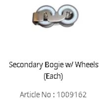 1009162 - "Quiet Ride" Secondary Bogie w/Wheels - (w/Urethane Wheels) - (Besam Sl500)