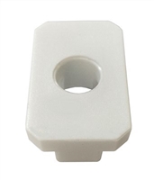 1013796 - FBO WHITE T-Block Bottom Guide Block - for TRACK w/VINYL TRACK CAP - (Besam Unislide, Sl500)