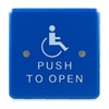 10PBS451B - 4.5in. Square Stainless Steel Push Plate Assy. - (Blue Plate w/"White Text & Logo") - (BEA)