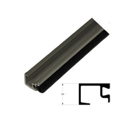 14-2339-011 / M-60255 - 6ft. 1/2" Square Glass Stop Gutter (CLEAR) Includes Vinyl Insert (Length 6 Feet) - (NABCO GT1175)
