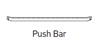 21623000 - 36 inch Push Bar - (Clear Aluminum) - (LARCO)