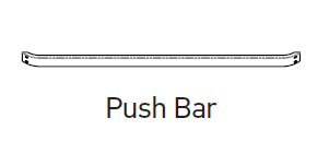 33801900 - 48 inch Push Bar - (Clear Aluminum) - (LARCO)