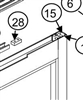 4-11-1086 - (#15) TOP PIVOT - SIDELITE - ANGLE BRACKET - (Record 5900 ICU/CCU)