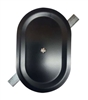 4.5x7-SD-ST-OV-BK - 4.5"x7" STAMPED OVAL STEEL HAND COVER - (BLACK)