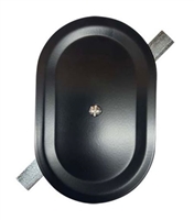 4.5x7-SD-ST-OV-BK - 4.5"x7" STAMPED OVAL STEEL HAND COVER - (BLACK)