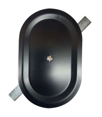 4.5x7-SD-ST-OV-BK - 4.5"x7" STAMPED OVAL STEEL HAND COVER - (BLACK)