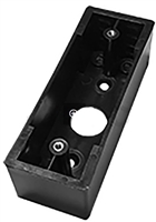 400-1B Narrow Mullion Suface Box - 1-3/4" W x 1-3/4"D x 4-9/16" H - (ABS Plastic) (Black) Includes Wall Anchor and Mounting Template
