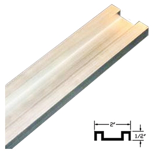 4204100831A-4 - 4ft. A/Slide Floor Guide Track. (Clear Anodized) - (DOM A/SLIDE)