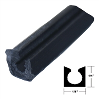 430-001B - New Style Vinyl Bottom Pin Guide Track Cap - (SOLD PER 8 FOOT STICK) - (Gildor)