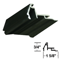 432637-4FT - 1/4in, Beveled Glass Stop Gutter w/Vinyl - (Dark Bronze) -  (Stanley)