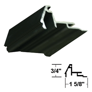 432637-8FT - 1/4in, Beveled Glass Stop Gutter w/Vinyl - (Dark Bronze) -  (Stanley)