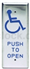 484A1U Push Plate Switch - Narrow Mullion  -  DPDT (Blue Infill) PUSH TO OPEN Legend -