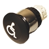 50070600 - Handicap Push Button Switch w/Symbol (Black) - (Boon Edam)