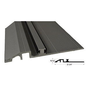 516327 - 4FT LENGTH (5-1/4" x 9/16") Threshold / Surface Angle with Vinyl Wear Strip - (Clear) - (STANLEY)