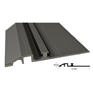 516327 - 8FT LENGTH (5-1/4" x 9/16") Threshold / Surface Angle with Vinyl Wear Strip - (Clear) - (STANLEY)