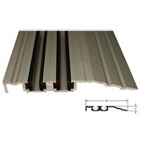 516340 - 4FT LENGTH  (4-1/2" x 1/2") Threshold / Tapered w/Vinyl Wear Strip (Clear) - (STANLEY)