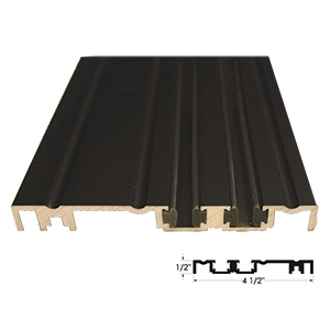 535262 - 4FT LENGTH  (4 1/2" x 1/2") Threshold w/Vinyl Wear Strip (Dark Bronze)