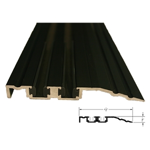 536340 - 4FT LENGTH  (4-1/2" x 1/2") Threshold / Tapered w/Vinyl Wear Strip (Dark Bronze) - (STANLEY)