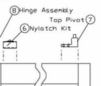 55-15-060 - (#7) ICU BI-WAY TOP PIVOT ASSY. - (Besam ICU)