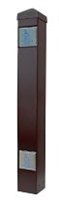 628-HSST-BR-42 - BOLLARD - ClearPath Radio Control - Dual 4.5in. Square Stainless Steel Push Plate Package (w/TRANSMITTER) - "DARK BRONZE" - (Wheel Chair - Press to Operate) - (MS SEDCO)