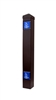 628-HT-BR-42 - BOLLARD - ClearPath Radio Control - Dual 4.5in. Square Blue Stainless Steel Push Plate Package (w/TRANSMITTER) - "DARK BRONZE" - (Wheel Chair - Press to Operate) - (MS SEDCO)