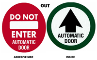 "OUT ONLY" - 7 1/2"H x 7 1/2"W - (Two Sided) - ANSI 156.10 COMPLIANT - (Decal)