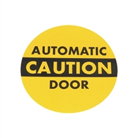 "Caution Automatic Door" - 6 1/2"H x 6 1/2"W - (Two Sided) - ANSI 156.10 COMPLIANT - (Decal)