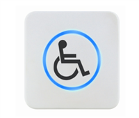 A1600950 - HANDICAP LOGO - "Clean Switch" - (Handicap Face Plate "ONLY") - TOUCHLESS ACTIVATION COVER - "ONLY" - (WHITE HANDICAP LOGO) - (OPTEX)