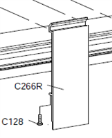 C0266RA - 8ft. - Header Faceplate (8 FOOT) - CLEAR ANODIZED - (Horton 2000 Linear, Belt, 2001, 2003)