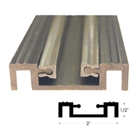 C0367 - 8ft. - Bottom Pin Guide Track (8 FOOT) -CLEAR- (Horton 2000 Linear, Belt, 2001, 2003)