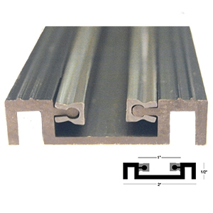 C0367B - 8ft. - Bottom Pin Guide Track (8 FOOT) -Dk.Brz.- (Horton 2000 Linear, Belt, 2001, 2003, ICU)