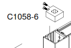 C1058-6 - Reinforced Guide Block for Constant Latch Flushbolt - (SPECIAL ORDER) - (Horton Icu/Ccu)